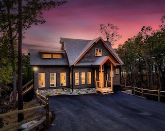 Plano de cabaña de 5 dormitorios, 5 baños y 3300 pies cuadrados (diseño moderno, permisos, descarga en PDF)