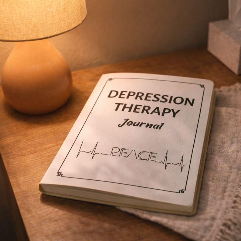 Depression Therapy Journal Printable | Mental Health Self Reflection ...