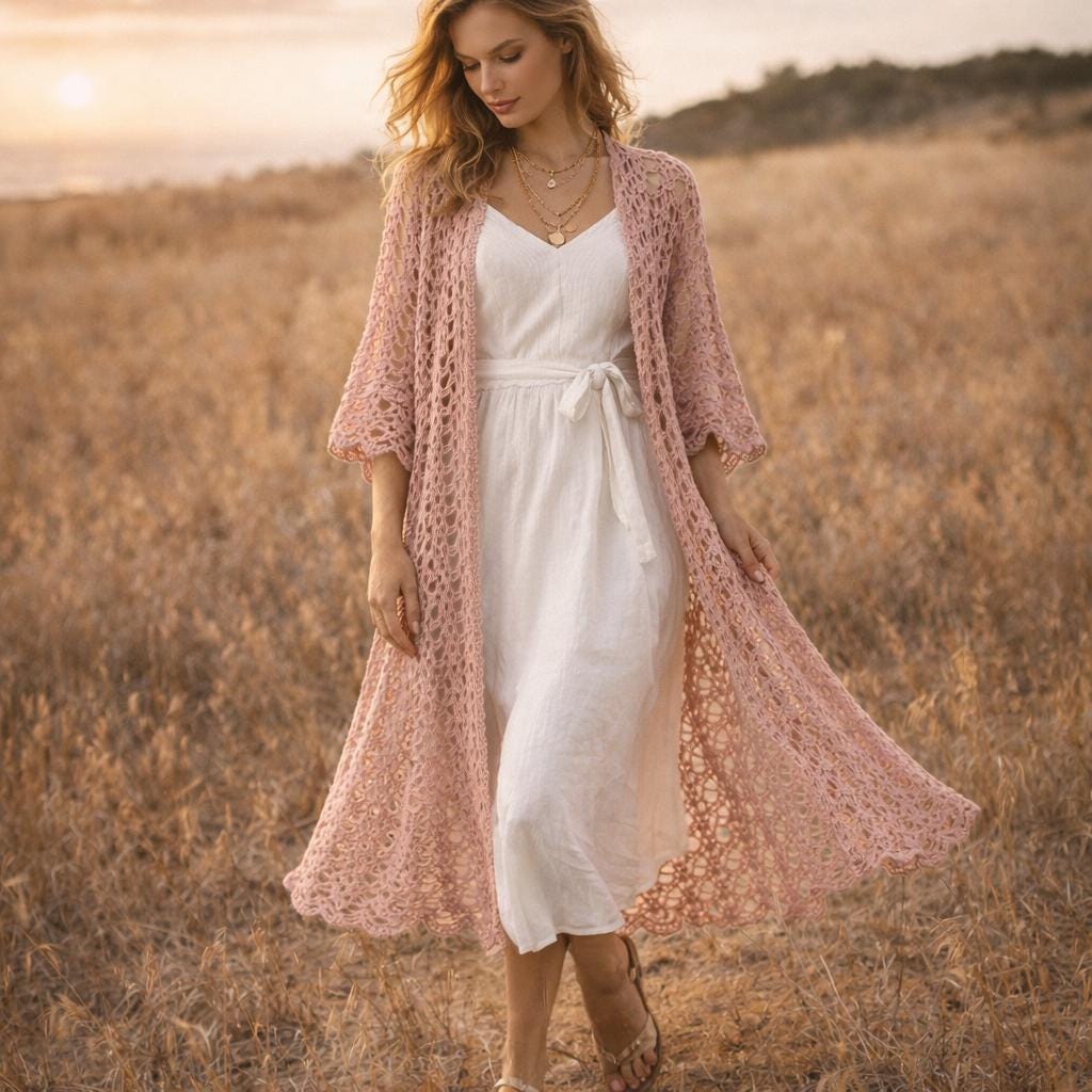 40 Boho Crochet Patterns: Unleash Your Creativity with Trendy Designs 38 Crochet Cardigan Long Crochet Kimono