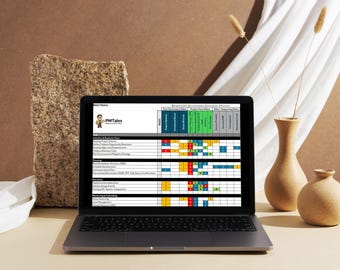 RACI Matrix Template | Responsibility Assignment Matrix | Project Roles & Ownership | Editable XLSX | PMTales