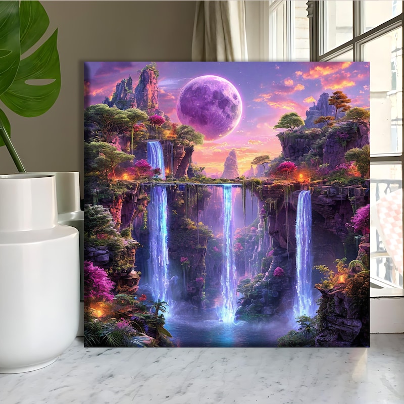 Nature Wall Art Waterfall Etsy