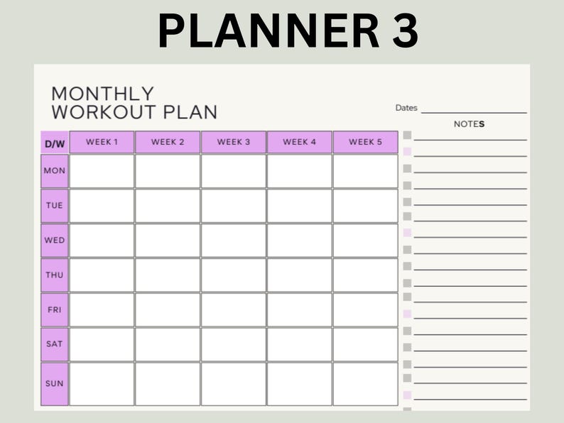 Workout Routine Month Monthly Workout Plan, Fitness Tracker Printable, Workout Calendar ...
