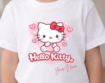 Customizable Kids Hello Kitty Sweatshirt, Gildan Sweatshirt, Gildan Tshirt, Colorful, Warm Sweater, Modern, Soft Colors, Anime, Sanrio