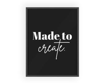 Made To Create poster | Wooden Frame