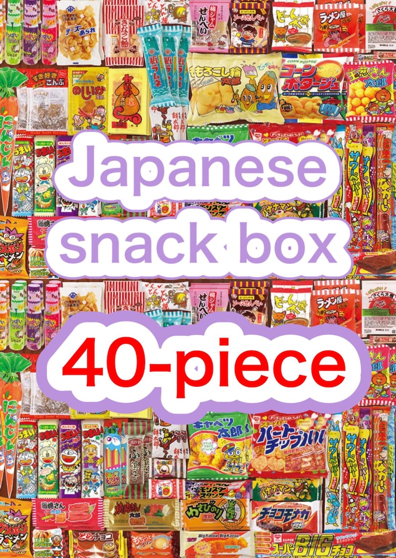 Japansk snacksmysterielåda – 40-delars sortiment från Japan bild 1