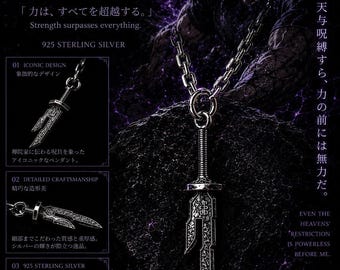 Toji Zenin Pendant | Jujutsu Kaisen 925 Sterling Silver Necklace