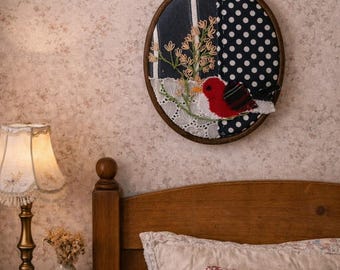 Décoration murale en patchwork fait main