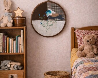 Décoration murale en patchwork fait main