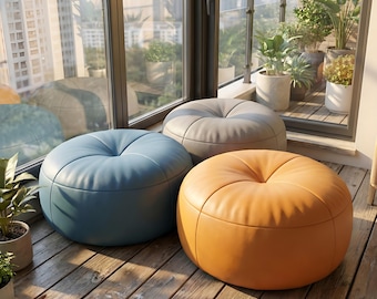 40cm Circular Floor Cushion – Tatami Style – Wipe Clean