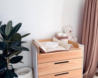 Nursery Dresser with Drawers | Modern Baby Changing Table | Scandinavian Changing Station | Minimalist Baby Storage | 31.5 or 37.8