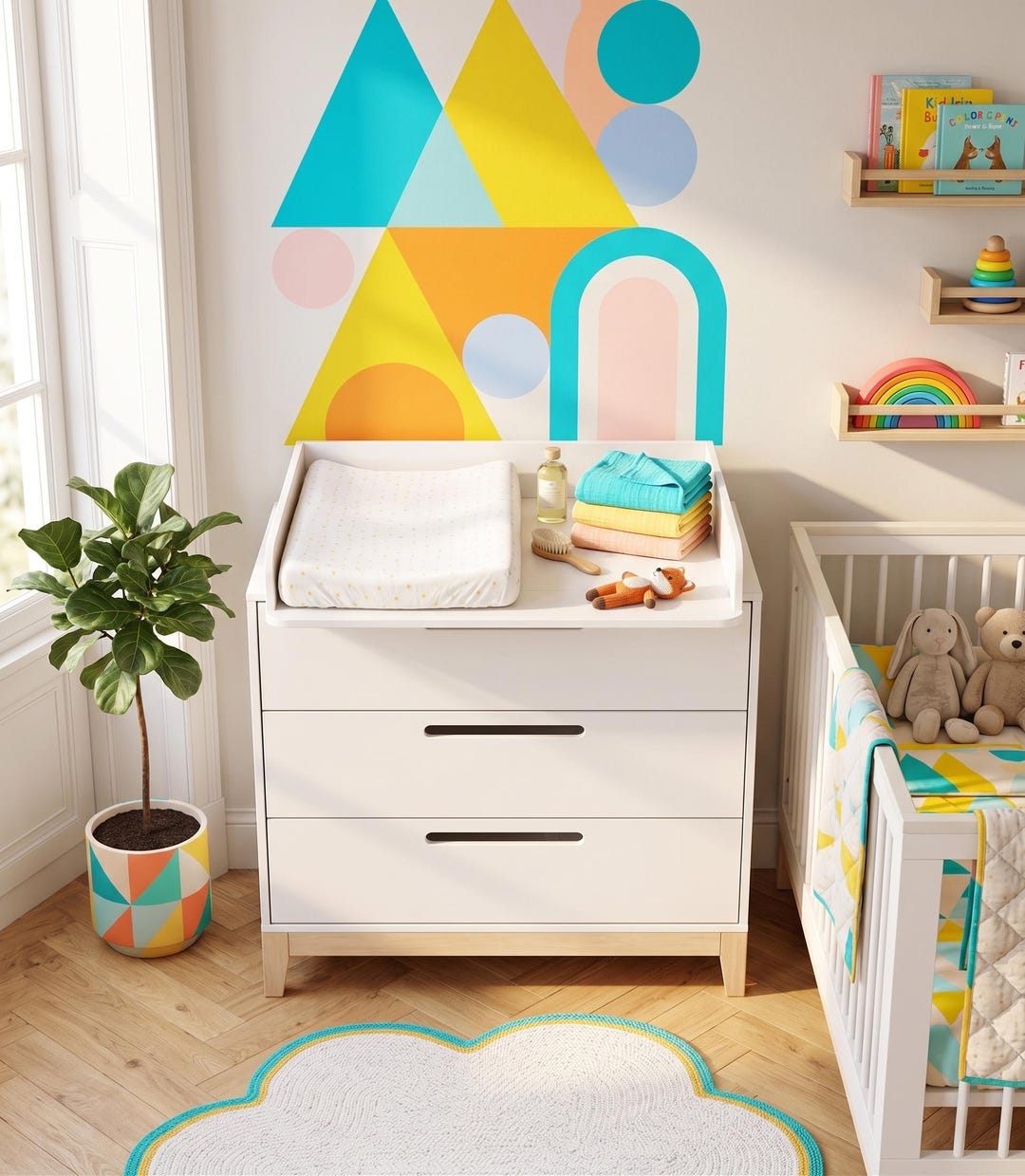 white nursery dresser Haven the Austin keeps babys first belongings organized and secure Soho 3-Drawer Dresser, White/Natural