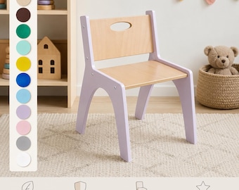 Toddler Christmas Gift | Montessori Kids Chair | Birch Plywood Desk Chair | 1st Birthday Gift | Wooden Nursery Furniture | Waldorf Furniture