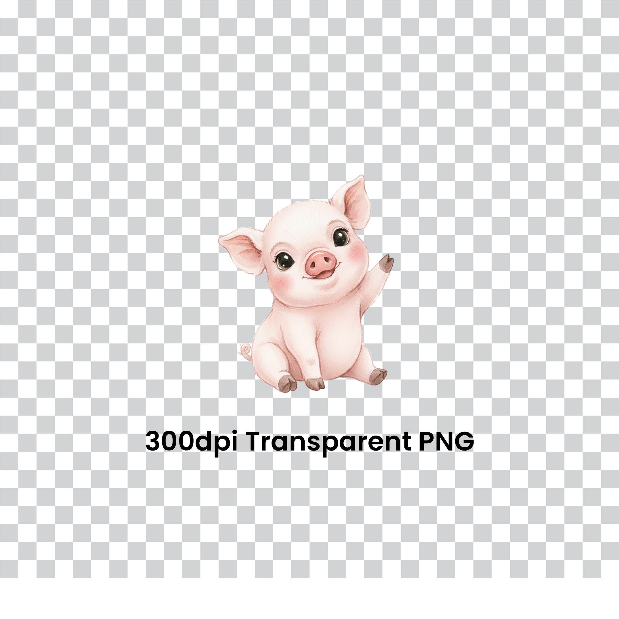 Watercolor Farm Animal Clipart Bundle, PNG Files (300 DPI) - Etsy