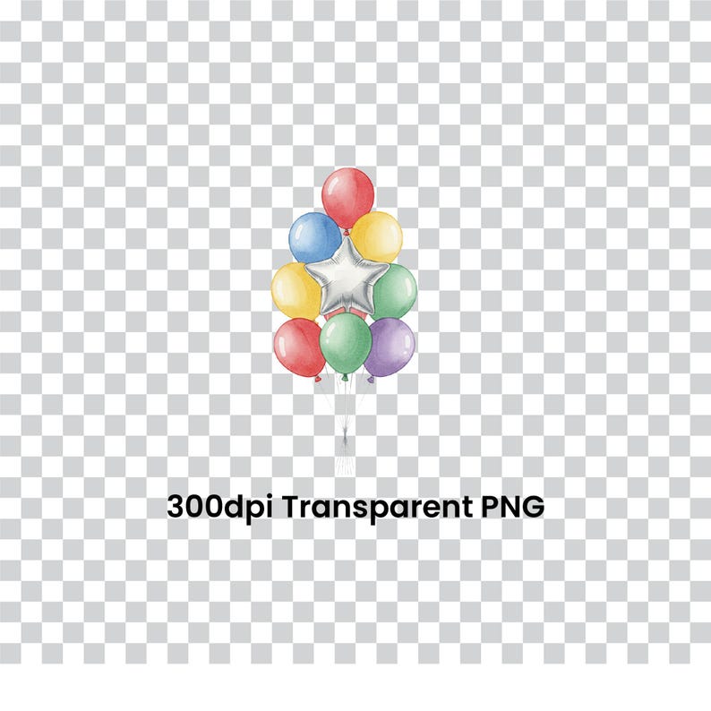 Pastel Balloons Watercolor Clipart Set, Party PNG (digital Download) - Etsy