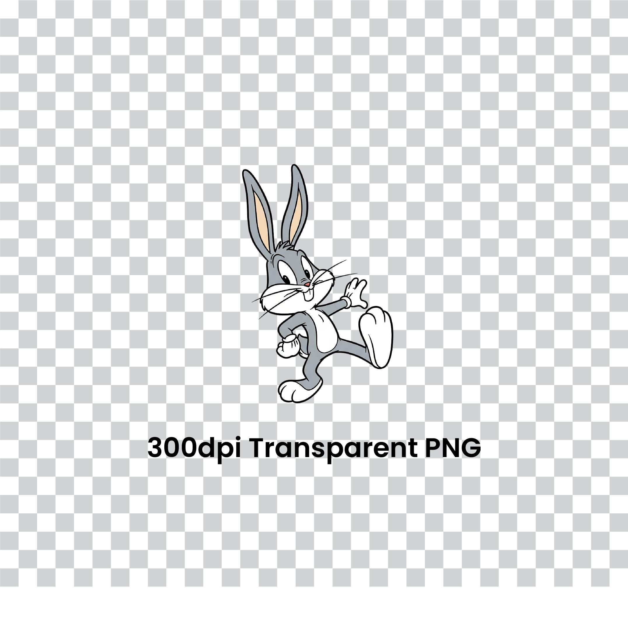 Kawaii Rabbit Cartoon Clipart Bundle | Cute Bunny PNG Transparent 300 ...