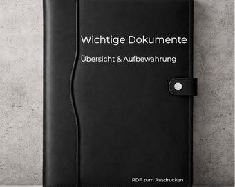 Important Documents Overview – Germany | Checklist & Storage | Printable PDF
