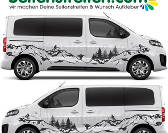 Citroën Spacetourer - Montañas, Edición MTB, Bicicleta, Mountain Bike, Pegatinas, Set de Calcomanías - 2007