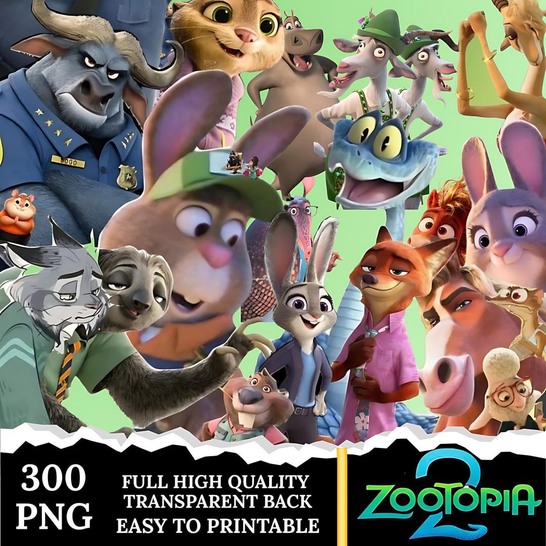 Zootopia 2 PNG Clipart Bundle – Judy Hopps, Nick Wilde Characters ...