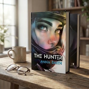 Portada de libro de ciencia ficción prediseñada / Guerrera distópica, La cazadora