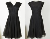 The Isabelle Dress 1950s cocktail party dress film noir circle dress organza