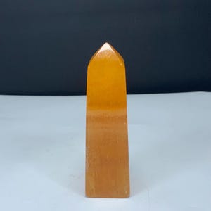 214 Grams Crystalize Orange Calcite Tower From Pakistan image 1