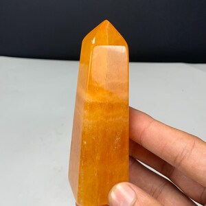214 Grams Crystalize Orange Calcite Tower From Pakistan image 6