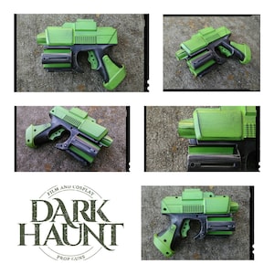Nerf Strikefire Blaster - Apocalyptic, Zombie, Vampire, Cosplay, Steampunk - (Zombie Green/Pewter)