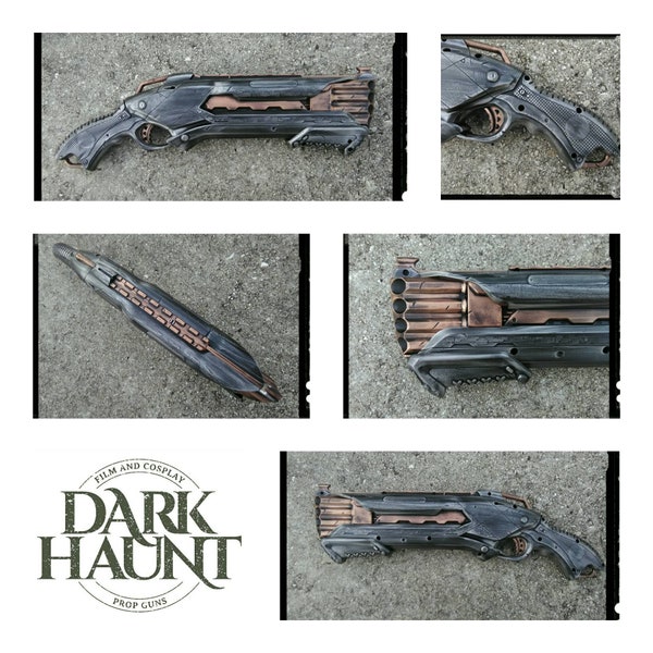 Nerf N-Strike Elite Roughcut 2X4 with EXTRA WEIGHT - Apocalyptic, Zombie, Vampire, Cosplay, Steampunk Gun - Multi-shot (Pewter/Aut.Gold)
