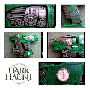 Nerf Nailbiter STEAMPUNK Blaster - Apocalyptic, Zombie, Vampire, Cosplay, Steampunk Gun - (Green/S.copper)