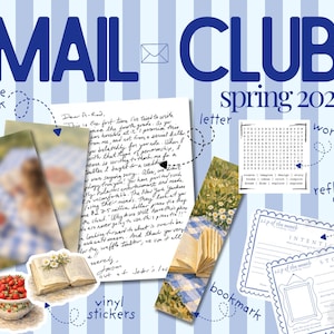 Spring Mail Club – Boîte d'abonnement livresque, autocollants, marque-page (édition limitée)