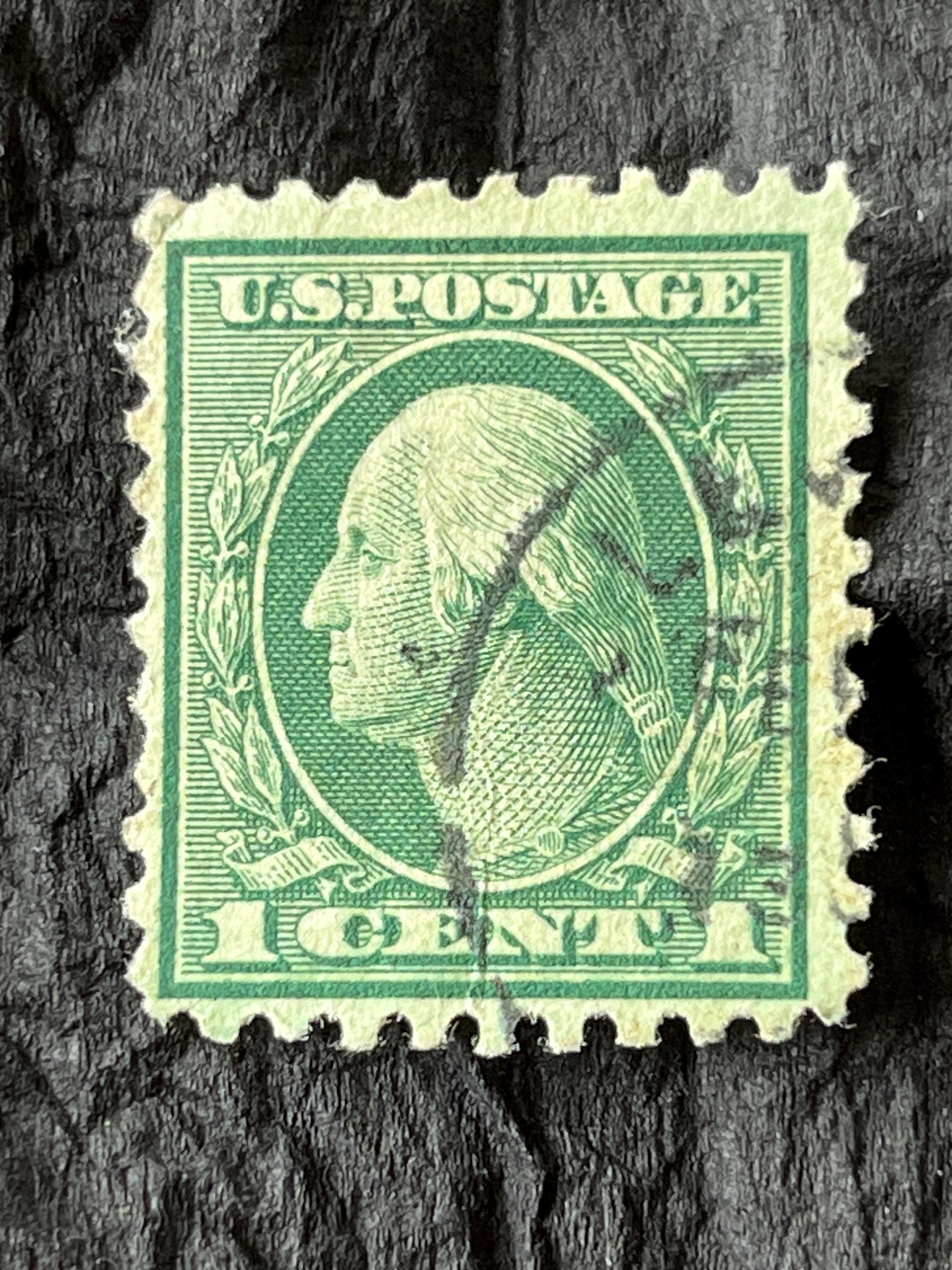 George Washington 1 Cent Stamp Green - Etsy