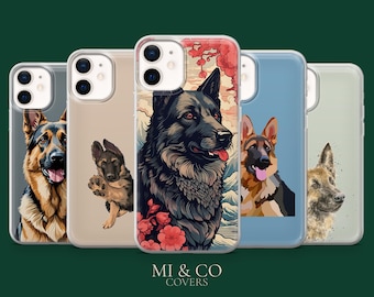 German Shepherd Phone Case Alsatian Dog Cover for iPhone 17Pro, 16, 15, 14, 13, 12, Samsung S25, S24, S23Fe, S22, A17, A26, A56, Pixel 10, 9