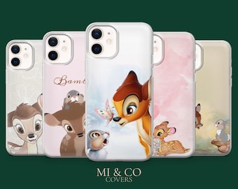 Bambi Phone Case Disney Woodland for iPhone 17Pro, 16, 15, 14, 13, 12, Samsung S25, S24, S23Fe, S22, A17, A26, A56, Pixel 10, 9