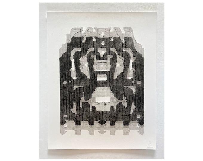 Original Monoprint w/ Ink Cartridge Packaging | 18 x 22.5 inches