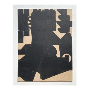 Impression monochrome d'emballages en carton | Impression en relief sur papier fait main | 19 x 25,5 pouces