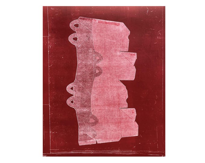 Collagraph print w/ McDonald's Happy Meal Box | 21 x 25.5 inches