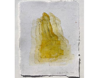 Original monotype on handmade junk mail paper | 15 x 18.5 inches | 1/1