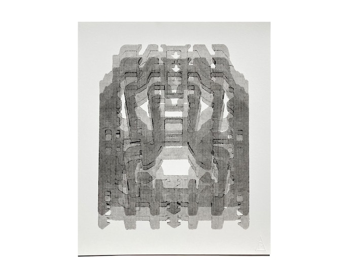 Original Monoprint w/ Ink Cartridge Packaging | 18 x 21.5 inches