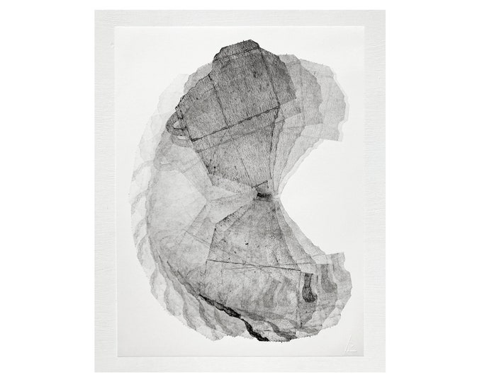 Original Monoprint | Printed Fragment of a Happy Meal Box | Intaglio Print | 19.5 x 26 inches