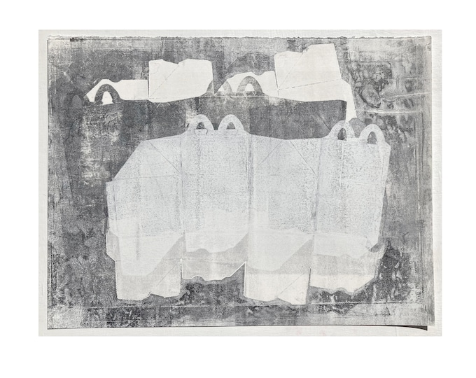 Original Collagraph print w/ McDonalds Happy Meal box | 22 x 29 inches