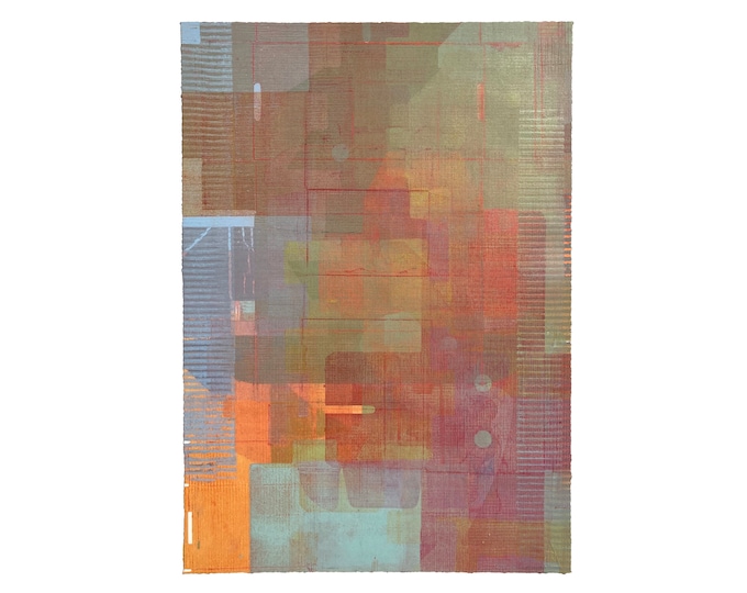 Original Cardboard Monoprint | 19 x 27 inches
