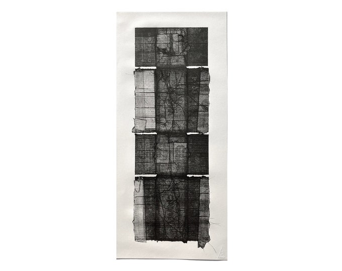 Artifact 1F.2 (crushed shipping box) | Original Monoprint | 15.25 x 34 inches