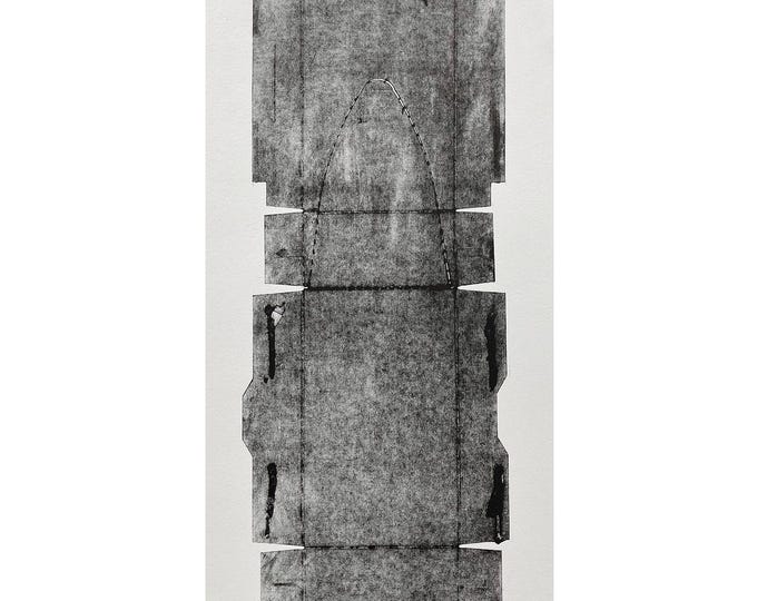 Artifact 1p.3 (oatmeal box) | Original Monoprint | 11 x 23.5 inches