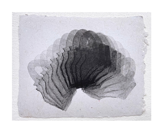 Original Monoprint | handmade junk mail paper | 10x8 inches