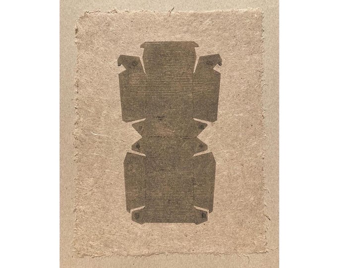 Quarter Pounder w/Cheese on handmade paper | 14 x 18.5 inches