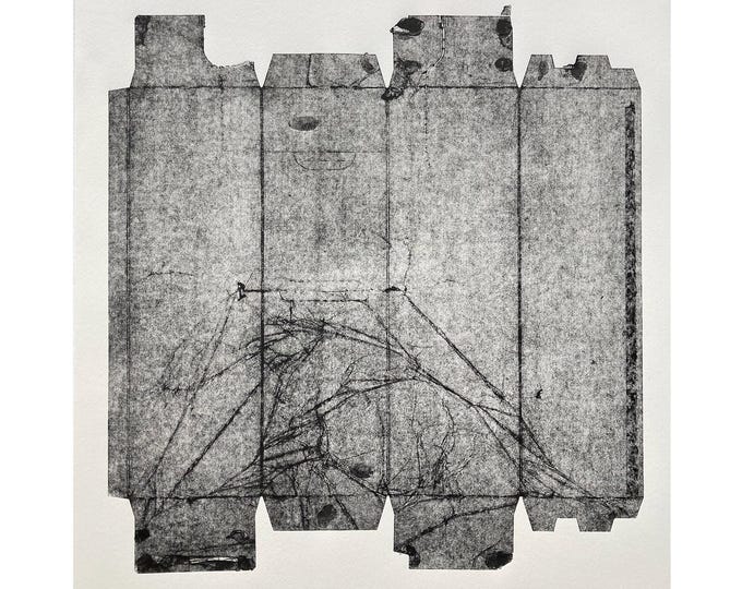 Crushed Coca-Cola Box | Original Monoprint | 23 x 26 inches