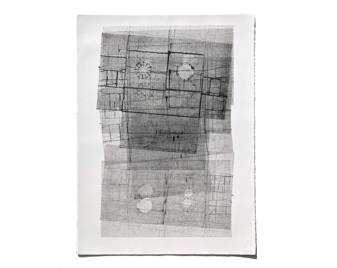 Shape Shifter IV | Original Cardboard Box Monoprint | 22.5 x 30 inches