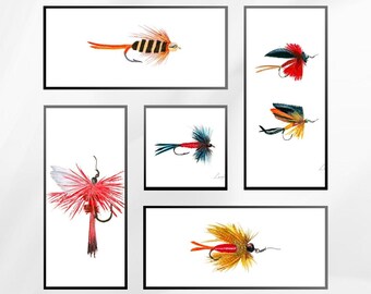 Impresión artística de Orvis Bicknell Fly (1,2 x 1,8 cm): pintura acrílica sin marco