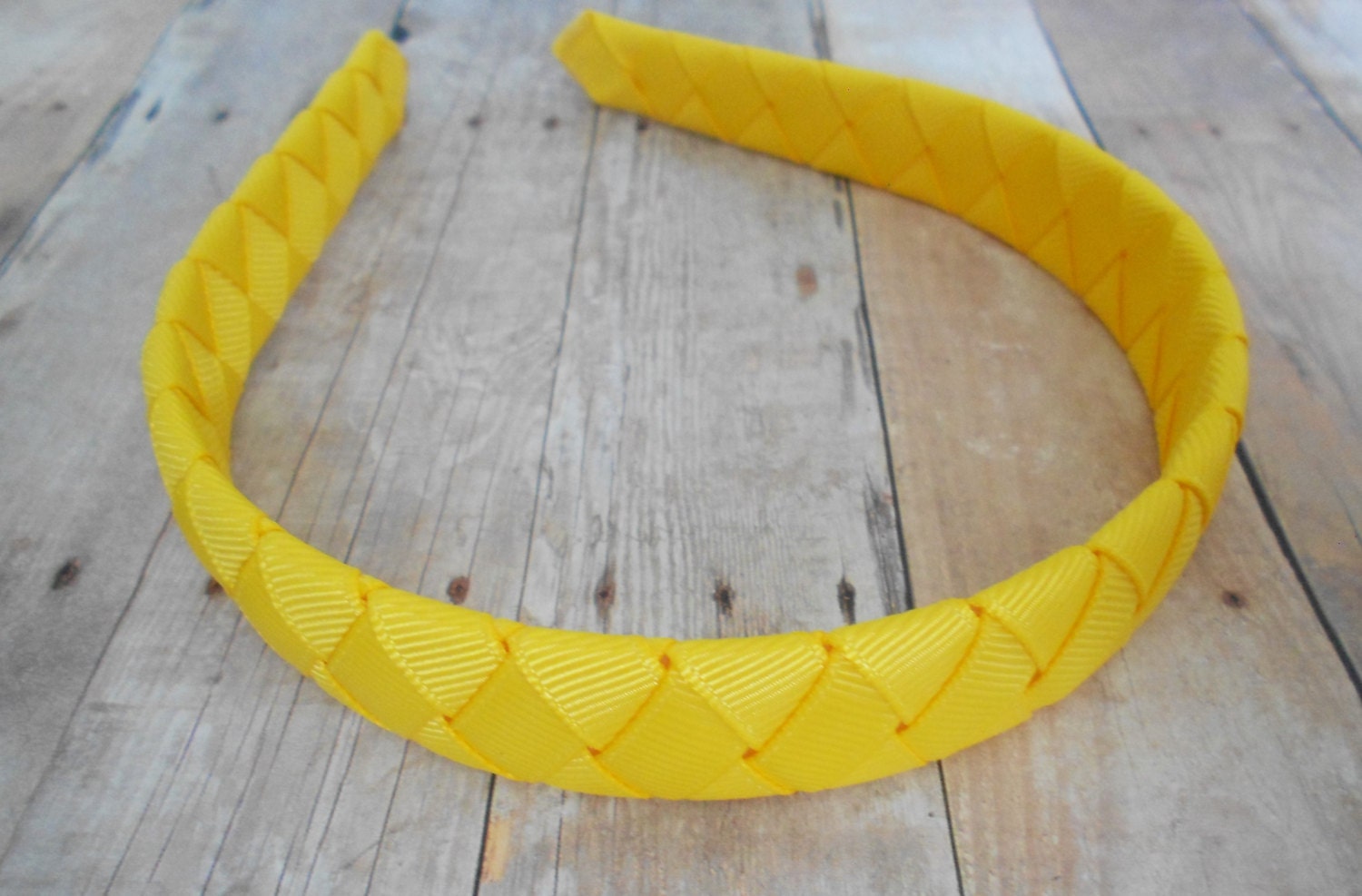 Yellow Woven Headband Girls Headband Summer headband Etsy
