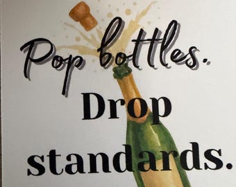 Etiquetas de regalo para vino y champán de Nochevieja desquiciadas / Etiquetas divertidas para botellas de Nochevieja / Imprimibles para fiestas atrevidas / Descarga digital
